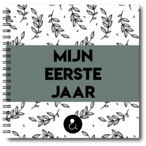 Studio Ins&Outs Babyboek'Mijn eerste jaar'- Botanical Groen