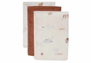 Washandjes Jollein Hydrofiel Farm 3st