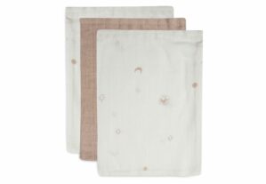 Washandjes Jollein Hydrofiel Stargaze Biscuit 3st