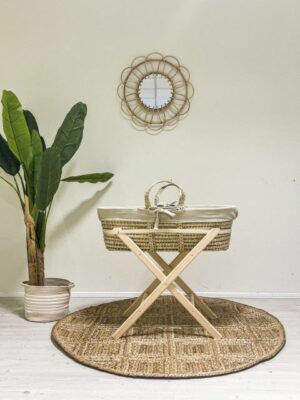 Wieg Mozes Funnababy Incl. Bekledingset Muslin Luxe Sand & Standaard