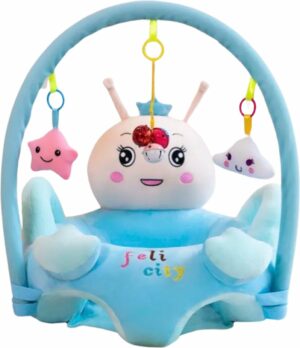 AdomniaGoods - Baby zitkussen - Baby zitstoel - Baby zitje - kinderstoel - Baby zitzak - Babyspeelgoed - Blauw