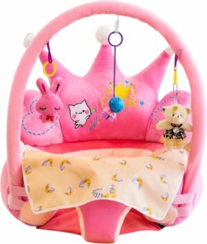 AdomniaGoods - Baby zitkussen - Baby zitstoel - Baby zitje - kinderstoel - Baby zitzak - Babyspeelgoed - Roze