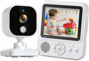 Baby Needs - Babyfoon - Babyfoon met camera - 2.8 Inch Scherm - 720P Camera Resolutie - 150 Meter Bereik - Muziekspeler - Night Vision - Twee-Weg Audio - Geluid Detectie - Temperatuurwaarschuwing - Voedingsalarm