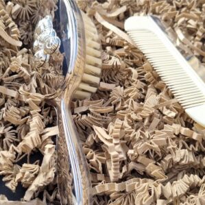 Baby borstel set -zilver-babyshower geschenk-herinnering cadeau-bewaren voor later-beertje -kraamcadeau-uniek-