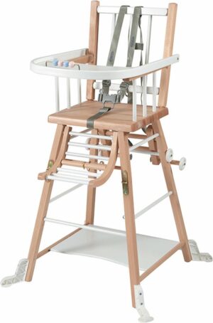Combelle Omvormbare traditionele kinderstoel Marcel - Natuurlijk en Wit