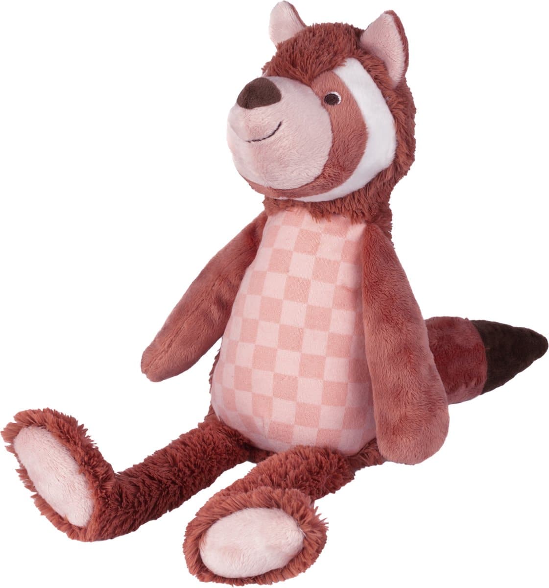 Happy Horse Rode Panda Pien Knuffel 36cm - Roestbruin/Roze - Baby Knuffel