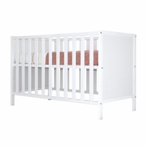Ledikant Anett Platte Spijlen White Wash
