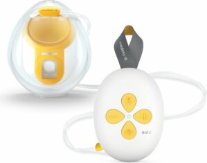 Medela Solo Hands-Free borstkolf - Enkele elektrische handsfree borstkolf - Draagbaar - Transparant/Geel - Inclusief oplaadbare accu