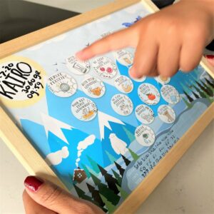 Mini Miles Milestoneposter Mountain Blue | Uniek Kraamcadeau | Jongen | Perfecte combinatie van: | Mijlpaalkaarten | Mijlpaaldeken | Babydagboek | Cadeau mama en zwangerschap |Poster babykamer | Kraammand | Kraampakket | Babyshower