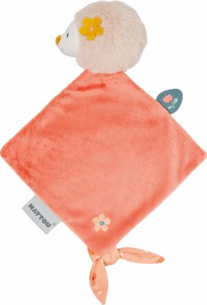 Nattou Egel Zoe - Knuffeldoekje Doudou - 30x20 cm - Koraal
