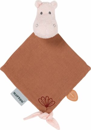 Nattou Hippo Susie - Knuffeldoekje Doudou Tetra - 25x20 cm - Oranje