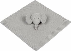 Nattou Olifant Tembo - Knuffeldoekje - Doudou - 30 x 30 cm - Tricot - Grijs