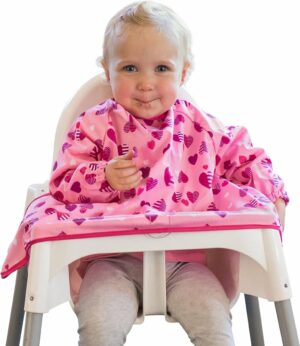 Nieuw Tidy Tot Cover & Catch waterdichte Slabbetjes. Bevestigt aan de kinderstoel ZONDER kieren! Slabbetje lange mouw als baby zelf gaat eten, Rapley methode, BLW
