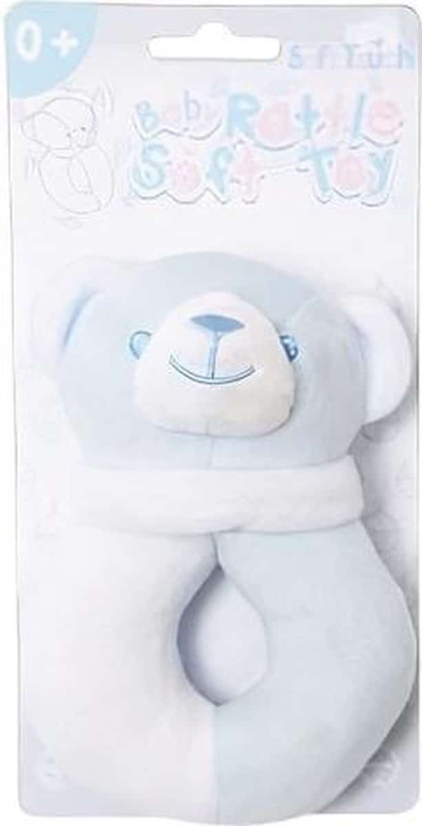 Soft Touch Rammelaar Beer Jongens 12 Cm Polyester Blauw