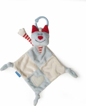 Taf Toys Extra zacht knuffeldoekje Hangspeeltje Kat met ophangring - 0 - 24 mnd