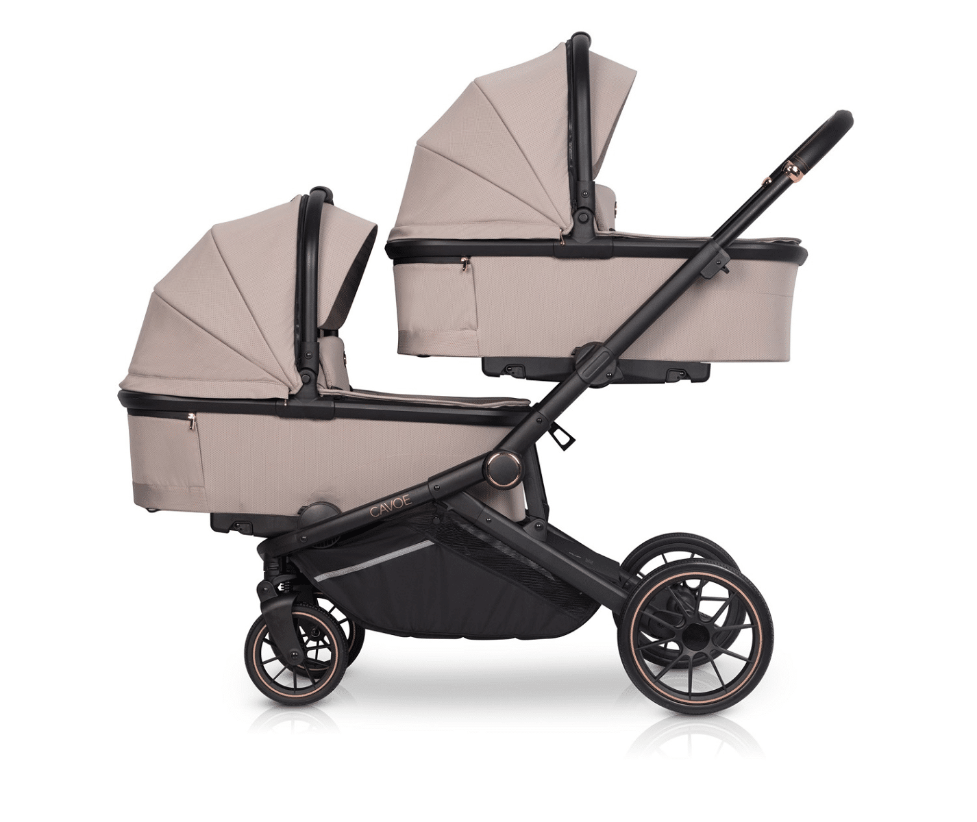 Twin Kinderwagen Cavoe Avec Taupe