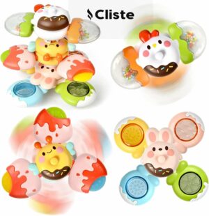 Cliste Fidget Toys - Zuignap Spinner Speelgoed - Nieuw Candy DIY Assemblage - 3 stuks - Rammelaar - Bijtring - Fidget spinner - draaispeelgoed - Sensorisch Speelgoed - Baby - Badspeelgoed - Speelgoed - Badspinner - Kinderen!