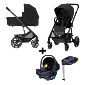 Kinderwagen Cybex Balios S Lux Moon Black/Black met Autostoel & Base Jewel I-Size, Voetenzak & Cupholder