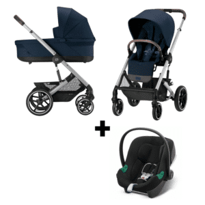Kinderwagen Cybex Balios S Lux Ocean Blue/Navy Blue met Autostoel Aton B2, Voetenzak & Cupholder