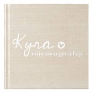 Ontwerp je eigen: Zwangerschapsdagboek - Linnenlook Beige