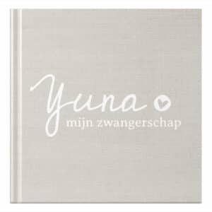 Ontwerp je eigen: Zwangerschapsdagboek - Linnenlook Taupe