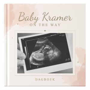 Ontwerp je eigen: Zwangerschapsdagboek - Watercolour Picture Pink