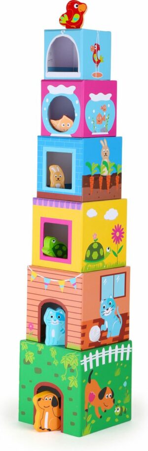 small foot - Stacking Cubes with Pets